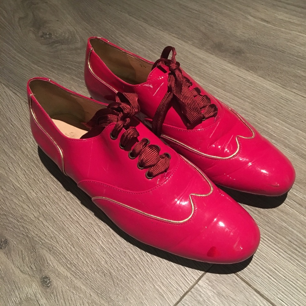 Robert Clergerie hot pink oxfords size 37.5
